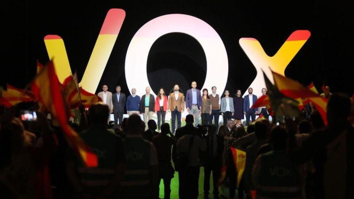 Multitudinario acto de Vox en el pabellón de Vistalegre, el pasado 7 de octubre.-REUTERS