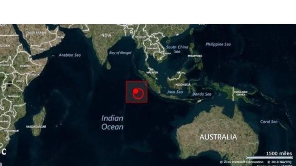 Lugar donde se ha producido el terremoto.-