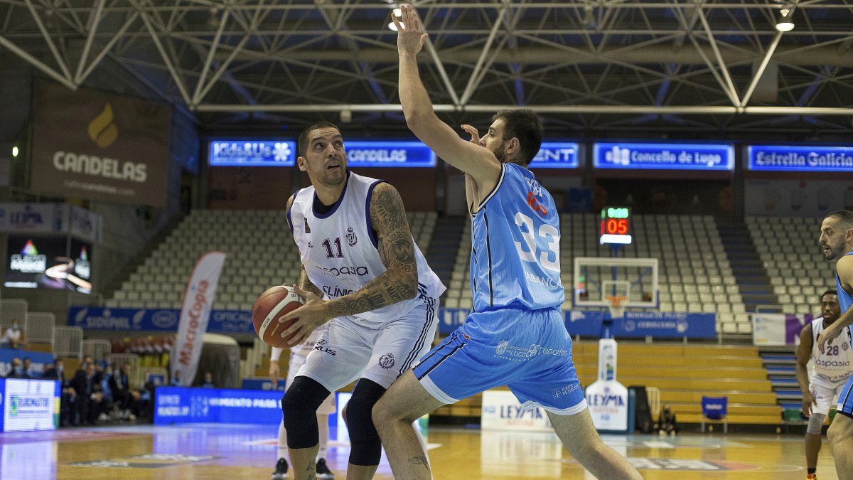 Lugo. Pazo Universitario dos Deportes. Liga LEB Oro de Baloncesto. CB Breogan - Clinicas Aspasia Real Valladolid. Fotos:Carlos Castro/LOF