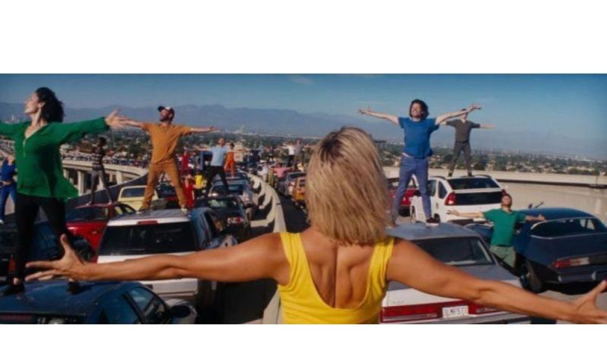 Un fotograma de la escena inicial de 'La La Land'.-