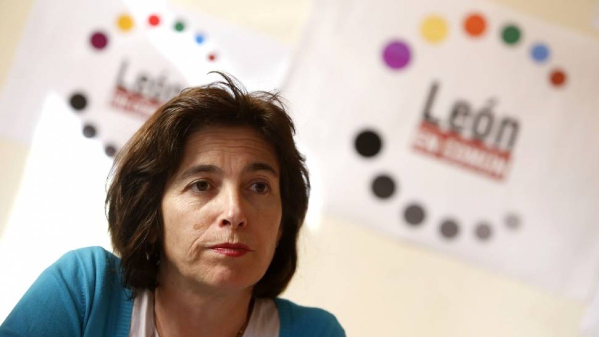 La candidata a la Alcaldía de la capital leonesa por la coalición León en Común, Victoria Rodríguez-Ical