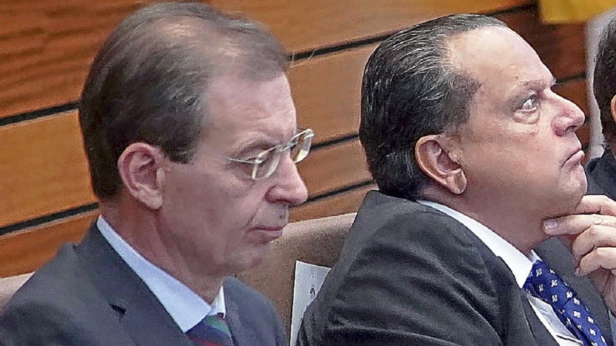 Germán Barrios, este martes en el pleno de investidura, en el que puede ser su último acto como presidente del CES-ICAL