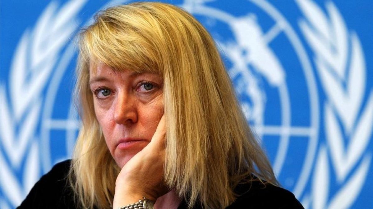 ody Williams, premio Nobel de la Paz en 1997, en la ONU, en Ginebra, en el 2013.-AP / LAURENT GILLIERON