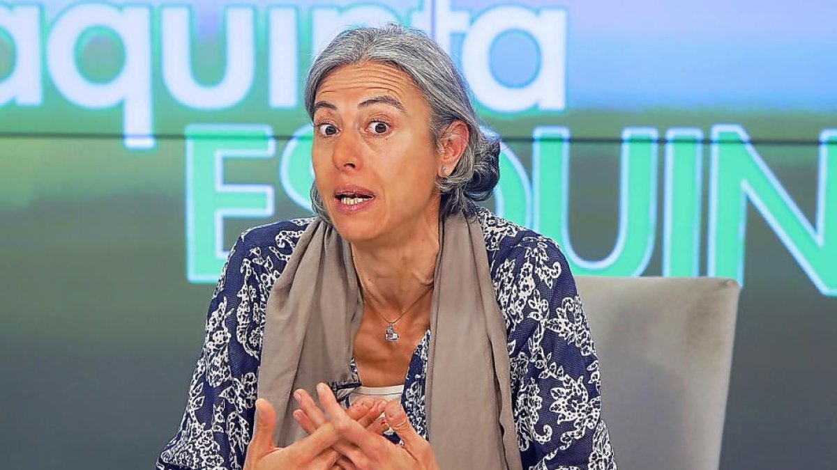 Nuria González durante ‘La Quinta Esquina’, programa emitido en La 8 Valladolid-J.M. Lostau