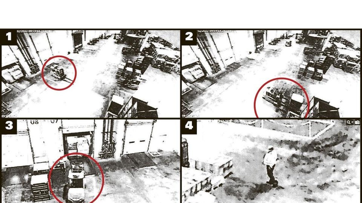 Secuencia del robo en las naves de Arcese, dentro del recinto de la factoría de Renault. E.M.