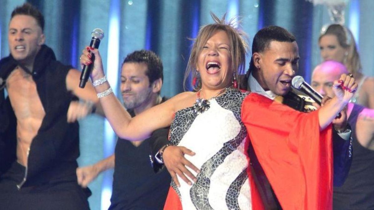 Loalwa Braz, vocalista Kaoma, en la entrega de los premios Billboard Latinos.-Gaston de Cardenas