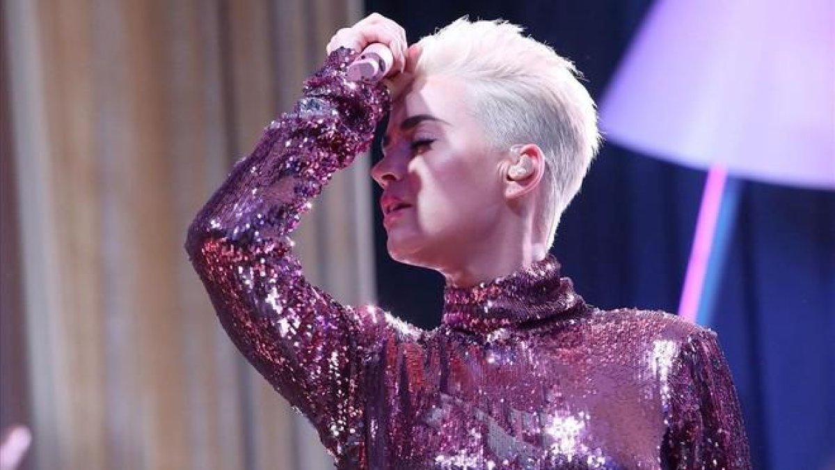 Katy Perry, durante un concierto en Beverly Hills.-AFP / JESSE GRANT