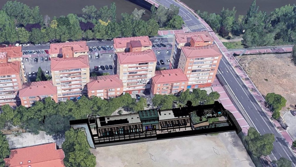 Simulación del futuro edificio de la nueva escuela infantil de La Rondilla, en Valladolid. - E.M.