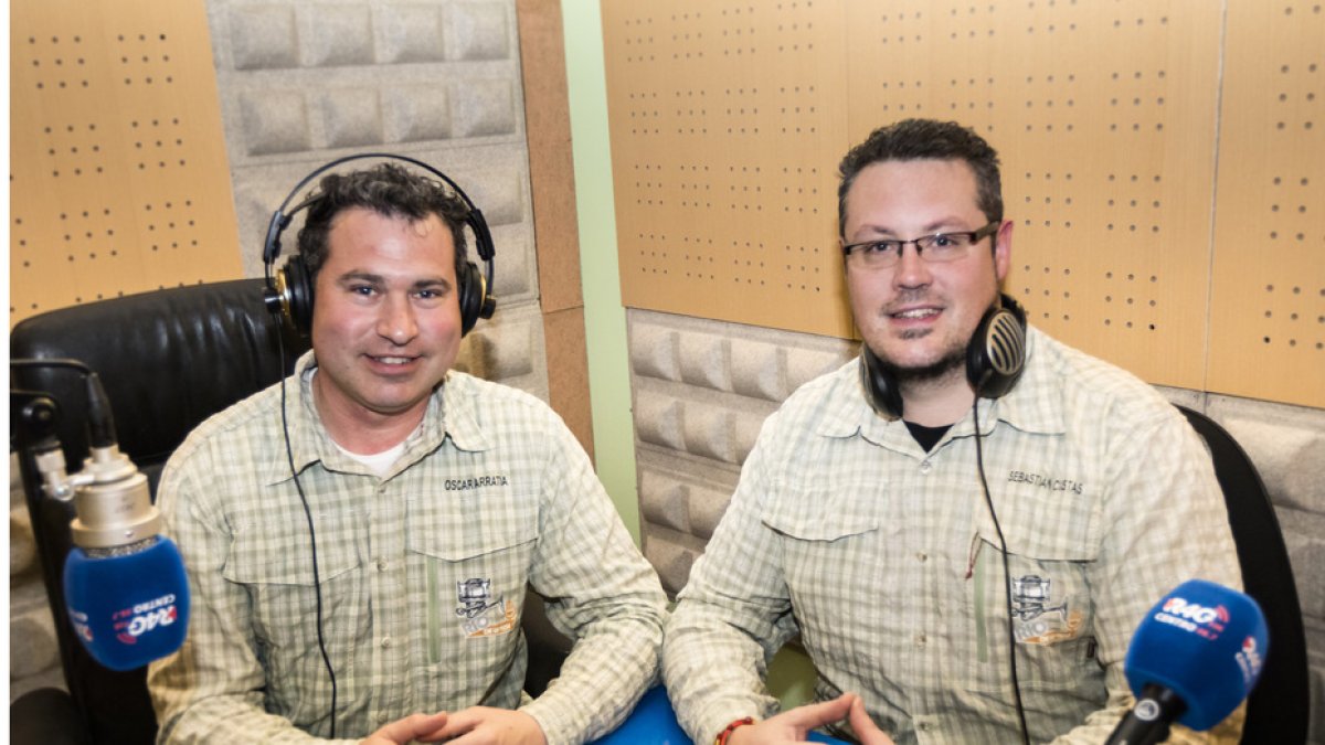 Pie de foto
Óscar Arraita y Sebastián Cuestas, de 4G Radio y organizadores de la I Gala Río de la Vida. Leonardo de la Fuente.