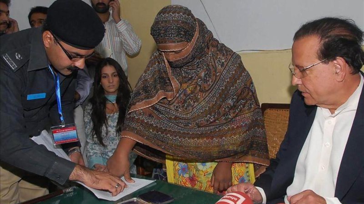 Asia Bibi, la mujer cristiana condenada a muerte en Pakistán.-AFP