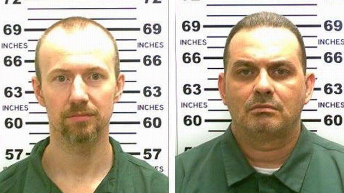 Davis Sweat (izquierda) y Richard Matt, los dos presos fugados de la prisión Clinton, en Nueva York.-Foto: EFE / NEW YORK STATE POLICE