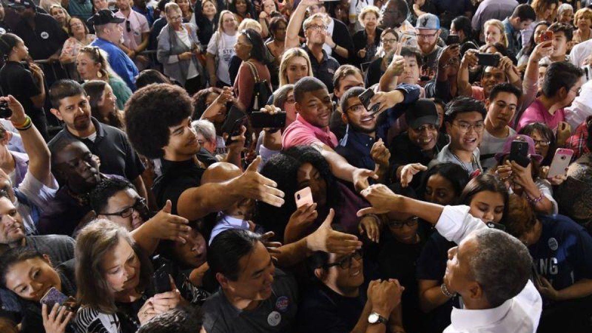 Obama en el acto de campaña de legisladores federales en Las Vegas.-GETTY IMAGES NORTH AMERICA