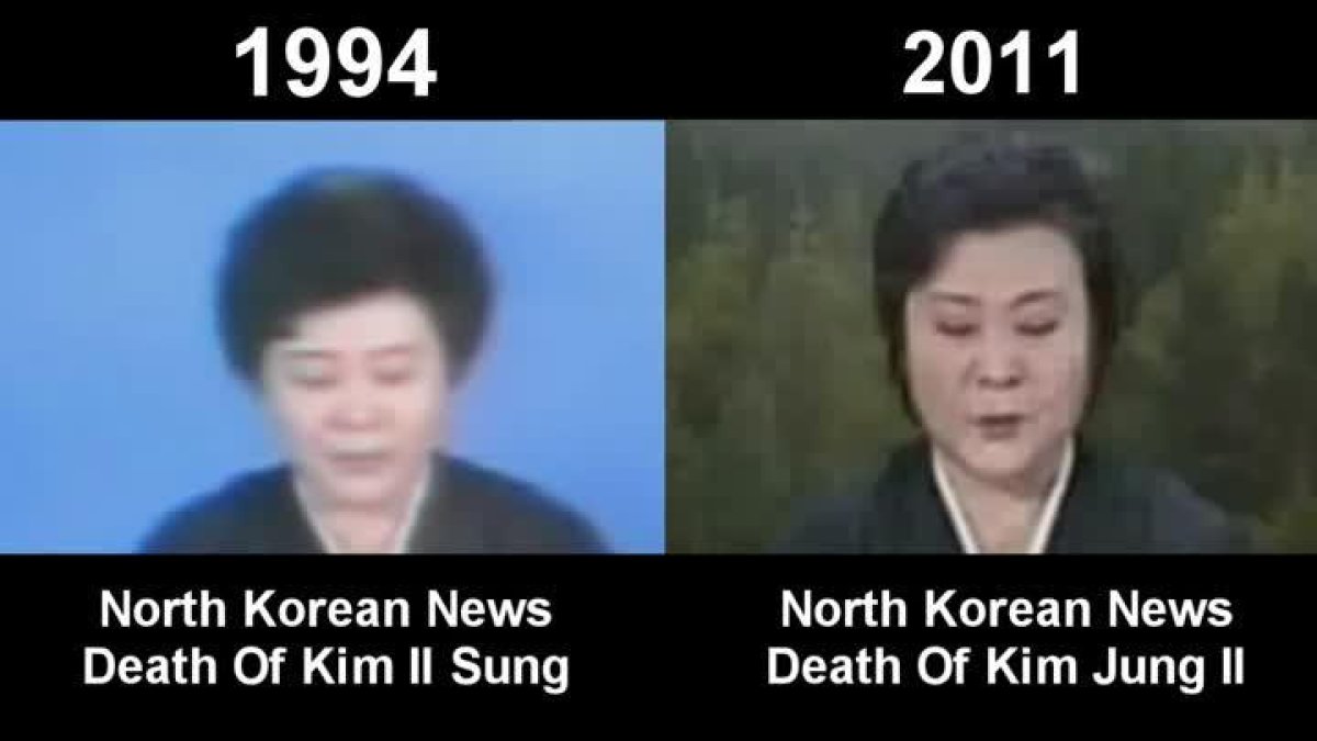 Lee Chun Hee llorando la muerte de Kim Jong-il en televisión.-YOUTUBE