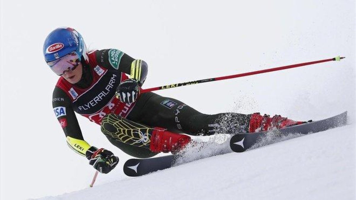 Schiffrin, en la prueba de eslálon gigante, en Courchevel, Francia.-