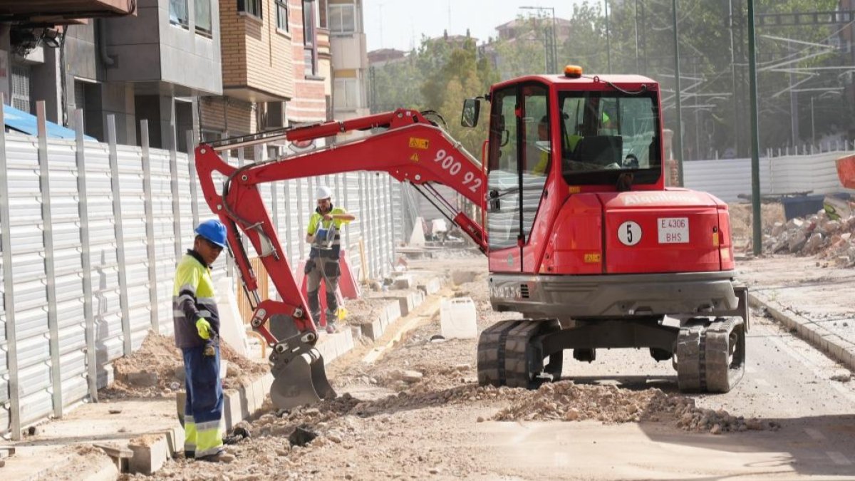 Obras del paso de Padre Claret de la integración ferroviaria de Valladolid.-J. M. LOSTAU