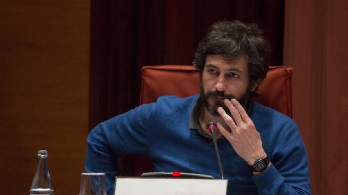 Oleguer Pujol, durante su declaración en el Parlament, el pasado marzo.-FERRAN NADEU
