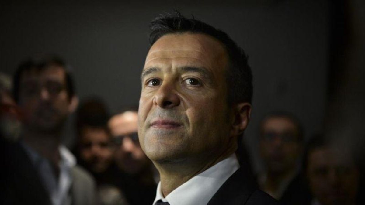 El agente de futbolistas Jorge Mendes, en un acto en Lisboa, el año pasado.-AFP / PATRICIA DE MELO MOREIRA