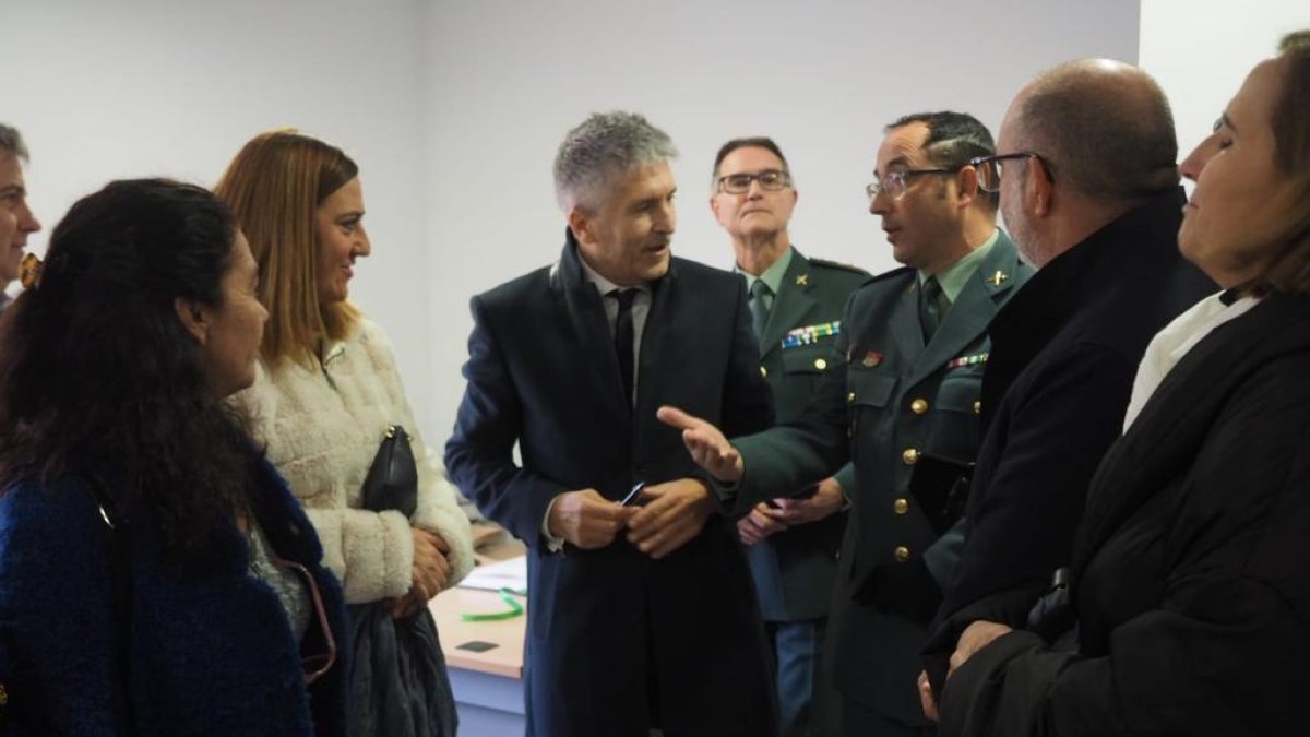 Marlaska, esta mañana, en Berlanga de Duero-MINISTERIO DEL INTERIOR