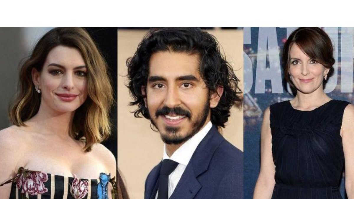 Anne Hathaway, Dev Patel y Tina Fey.-AP PHOTO