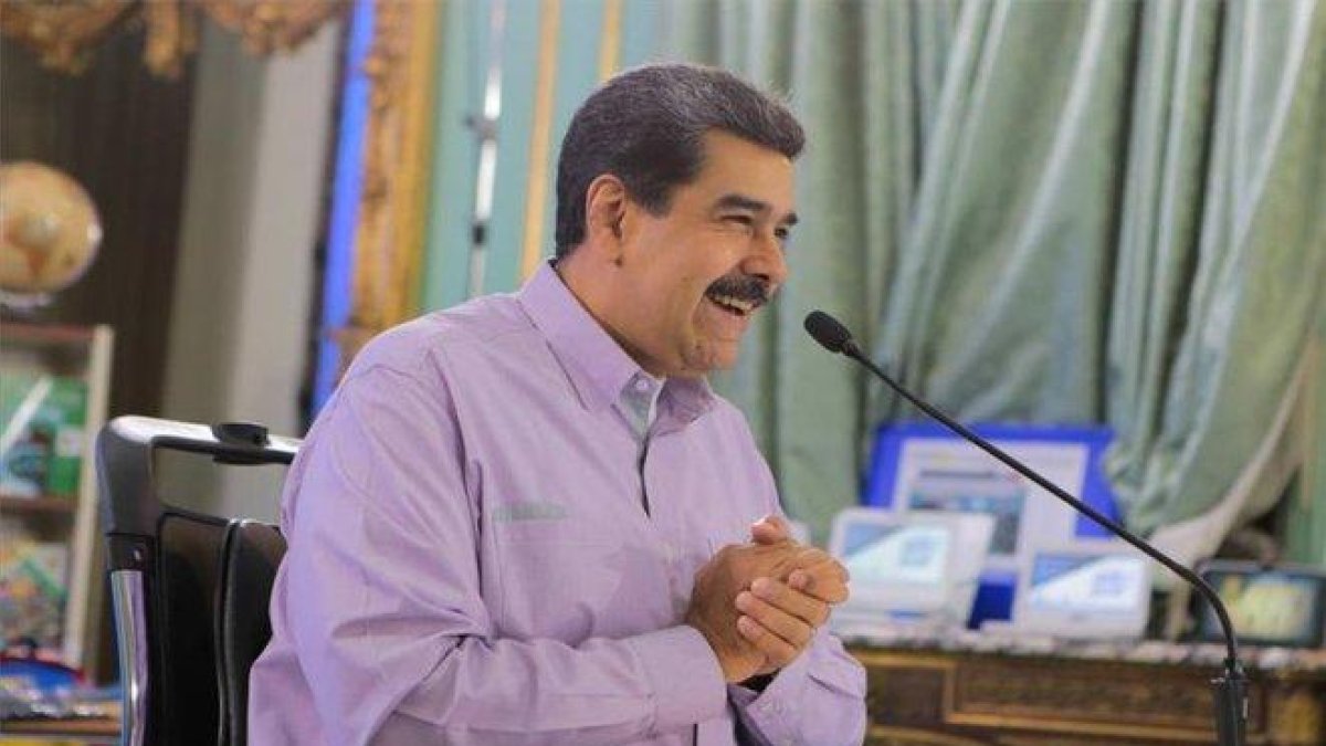 Nicolás Maduro, el presidente de Venezuela, en una rueda de prensa.-EFE