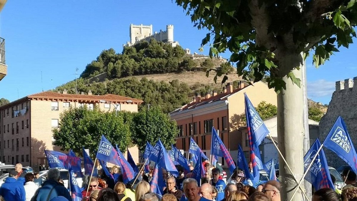 Foto de archivo de la Plataforma A11 Pasos de Peñafiel. - E.M.