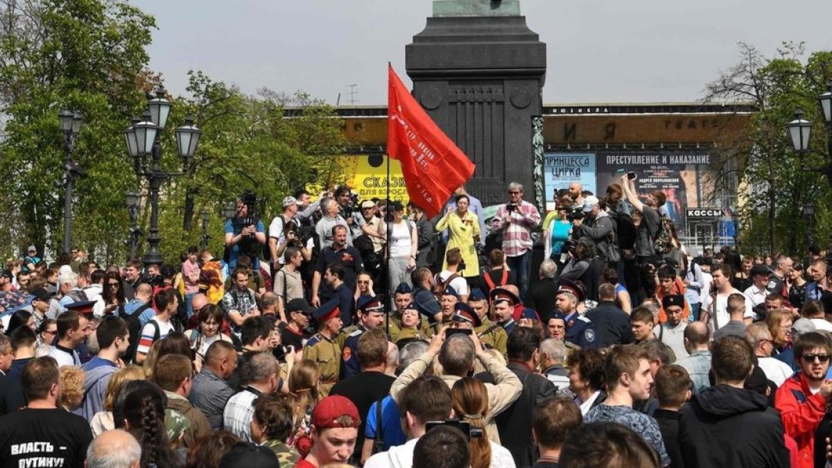 Los manifestantes se concentra en Moscú para iniciar la protesta contra Putin.-/ KIRILL KUDRYAVTSEV