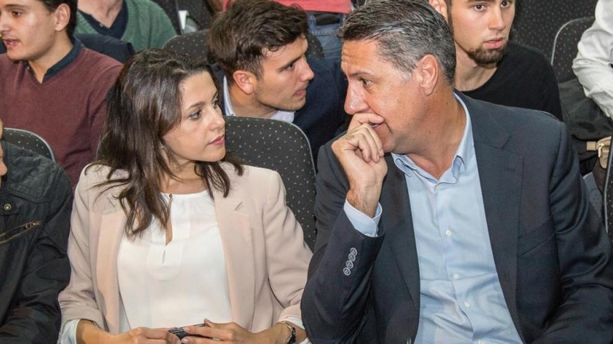 Inés Arrimadas y Xavier García Albiol, en una imagen de archivo.-NURIA PUENTES