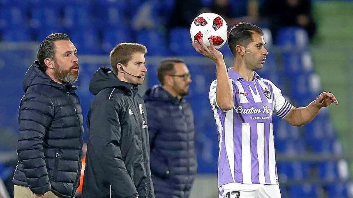 Sergio, durante el partido de Getafe.-D.V.