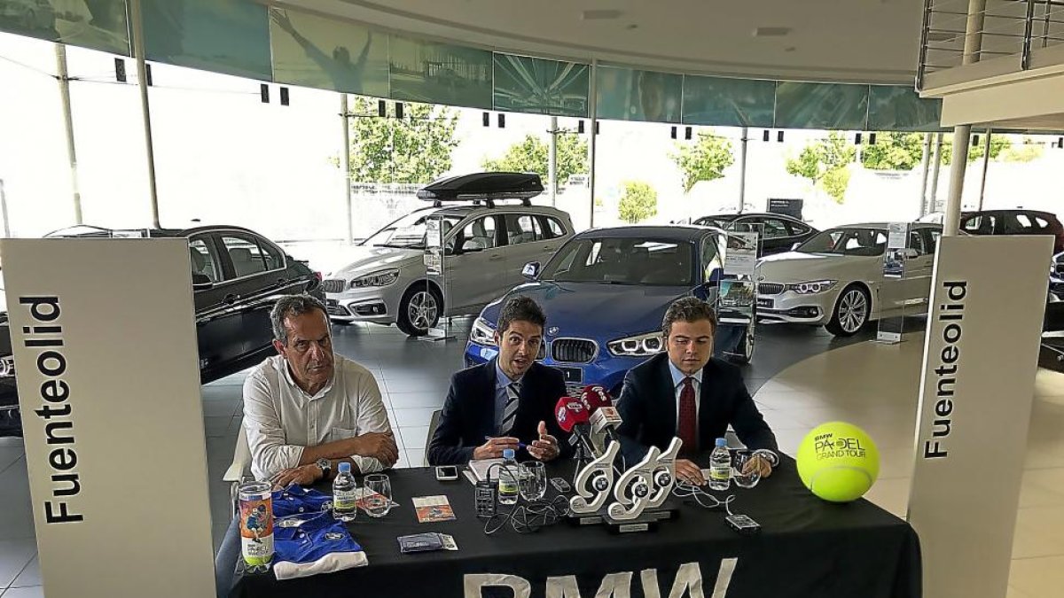Arias, Mancebo e Hidalgo, ayer en la presentación del torneo en Fuenteolid.-G. V