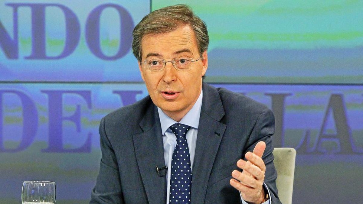 Germán Barrios durante su intervención en ‘La Quinta Esquina’, emitido anoche en La 8 de Valladolid.-J. M. LOSTAU