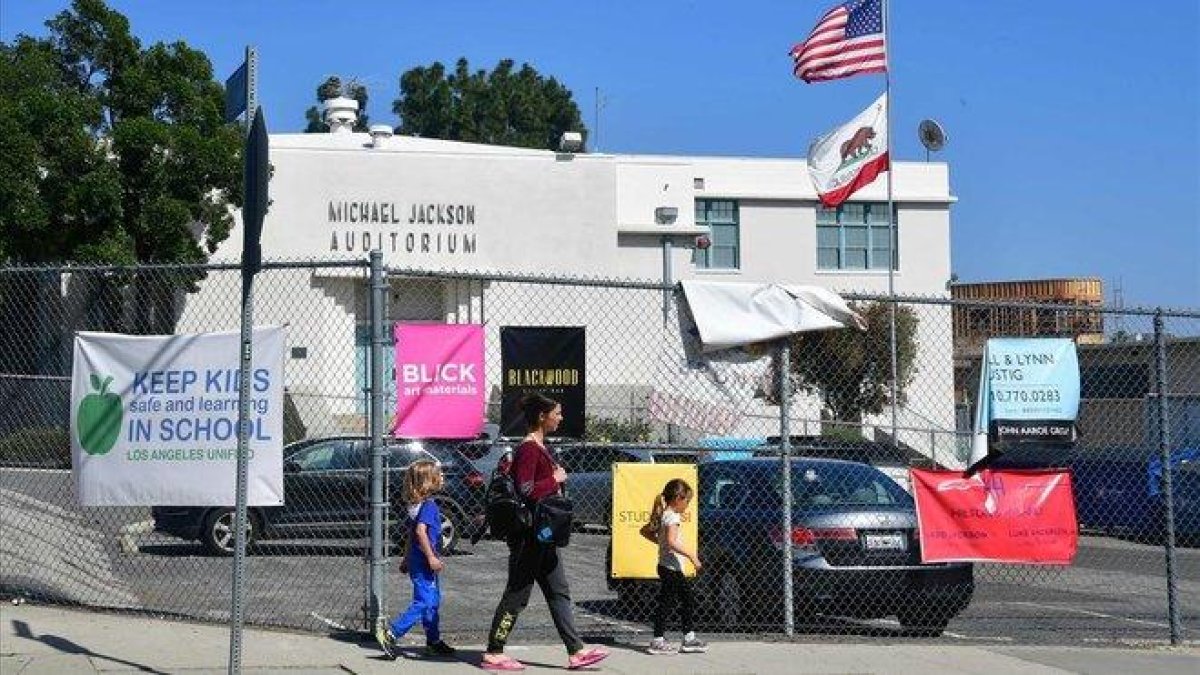 Imagen del Auditorio Michael Jackson, de la Gardner Street Elementary School, en Hollywood.-FREDERIC J. BROWN (AFP)