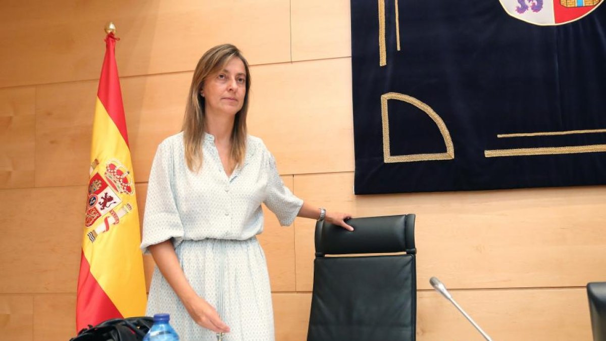 La exdirectora general de Recursos Humanos de Sacyl, Esperanza Vázquez, comparece ante la comisión de investigación del Hospital de Burgos.-ICAL