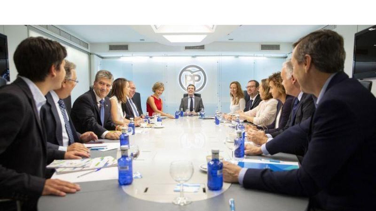 Pablo Casado preside un comité de dirección del PP.-TAREK