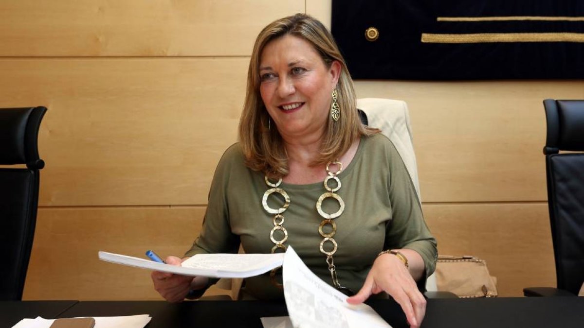 La consejera de Economía y Hacienda, Pilar del Olmo, comparece en las Cortes para explicar su programa de legislatura.-ICAL