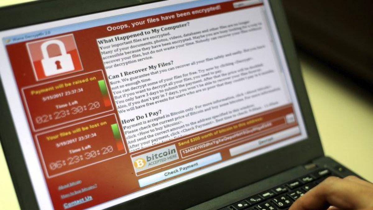 Una pantalla de ordenador muestra un rescate por un ataque de WannaCry.-EFE / RITCHIE B TONGO