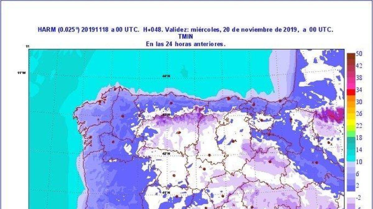 El tiempo en CyL previsto para mañana Martes.-AEMET CYL.