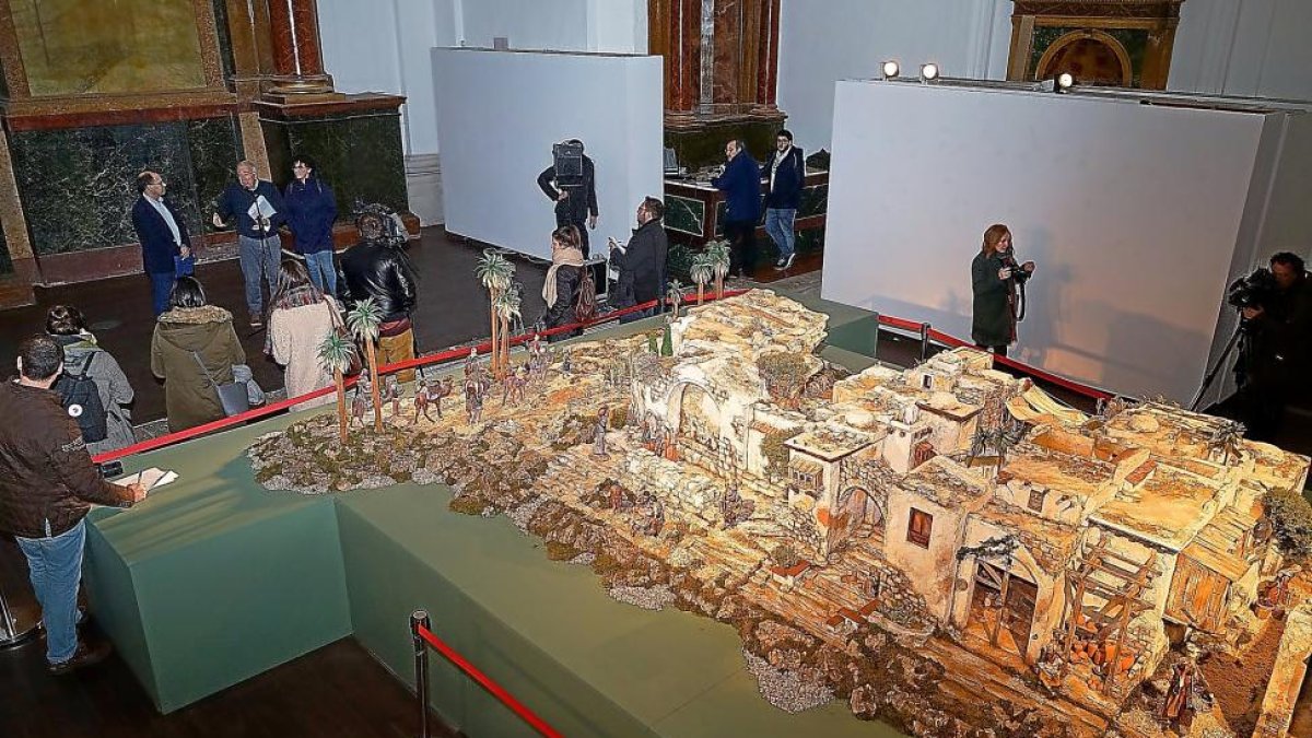 Belén monumental que puede visitarse en la Sala de las Francesas.-E. M.