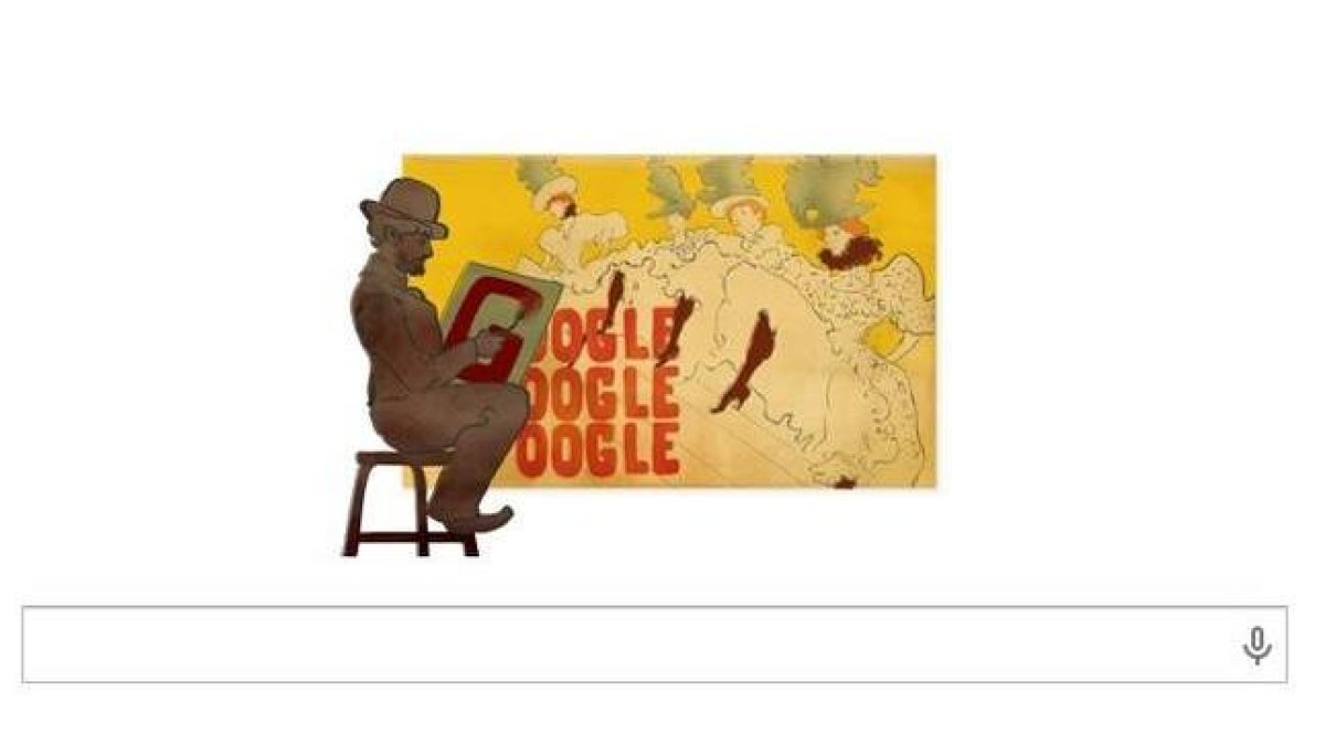 Google Doodle de Henri de Toulouse Lautrec.-