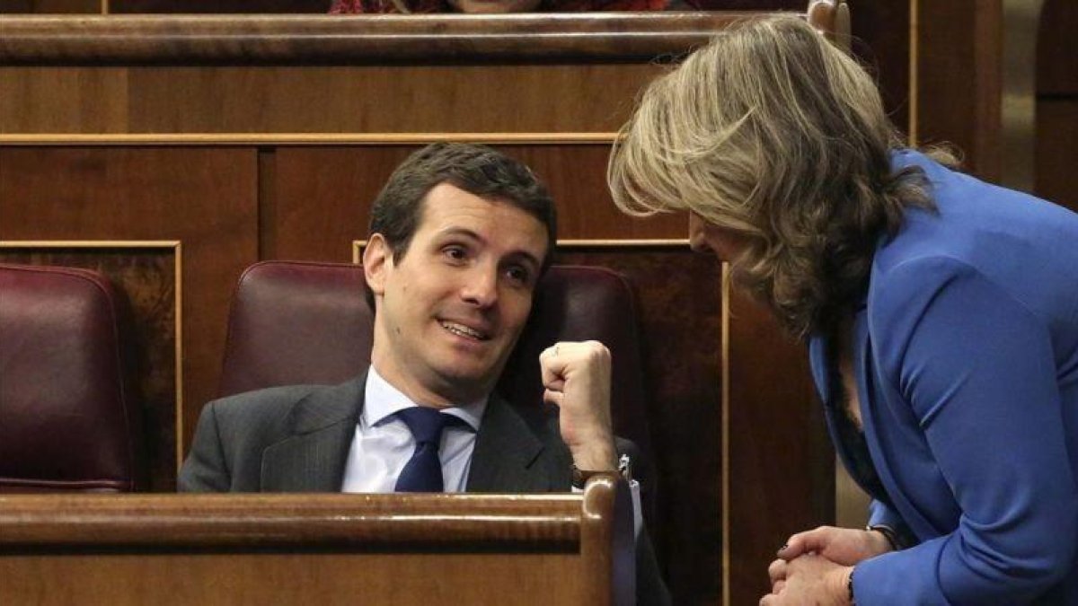 Pablo Casado, el pasado día 13, en el Congreso.-DAVID CASTRO