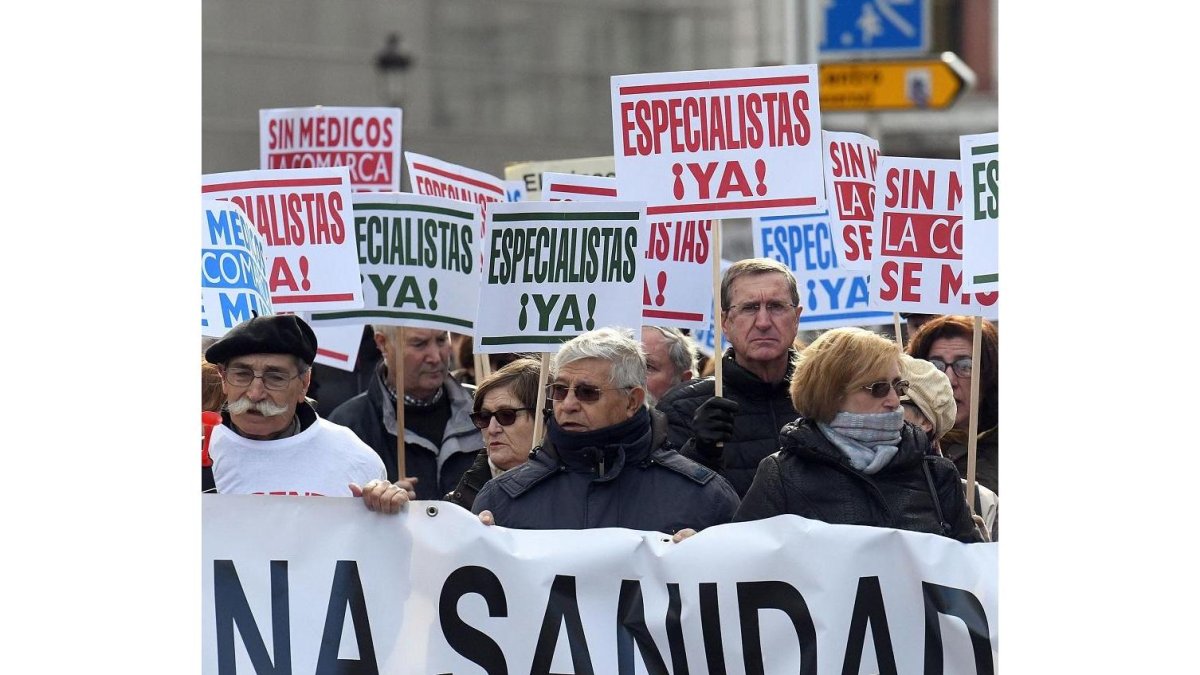 Una de las pancartas de la manifestación de ayer en la capital burgalesa.-SANTI OTERO