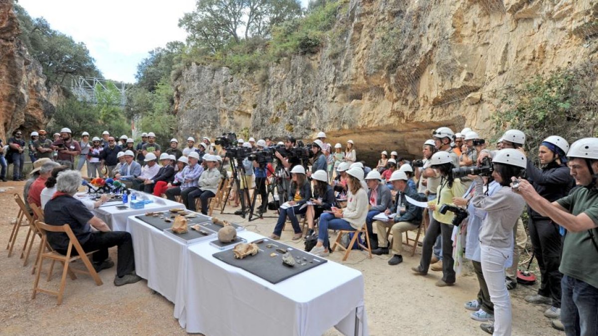 Rueda de prensa de balance de campaña en la que participaron la consejera de Cultura y los tres codirectores.-I. L. M.