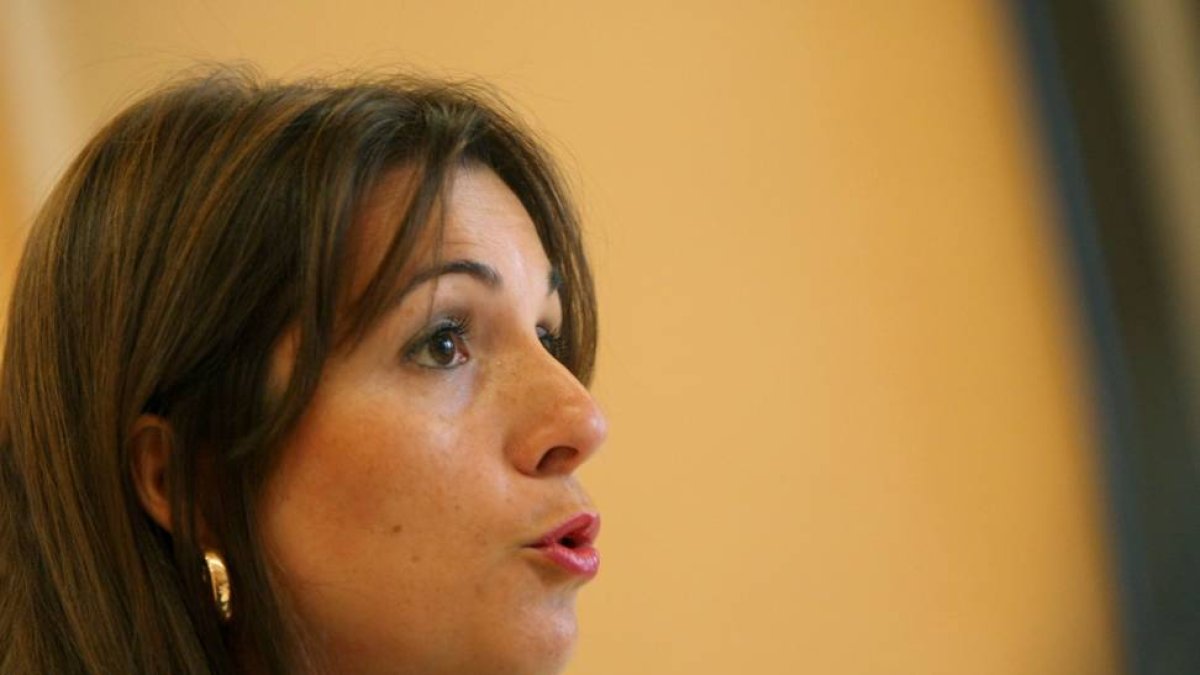 La presidenta de ATA Castilla y León, Soraya Mayo, durante la rueda de prensa ofrecida en Valladolid-Ical