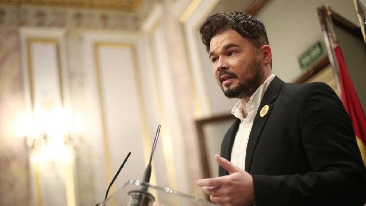 El portavoz adjunto de Esquerra Republicana (ERC), Gabriel Rufián.-EUROPA PRESS