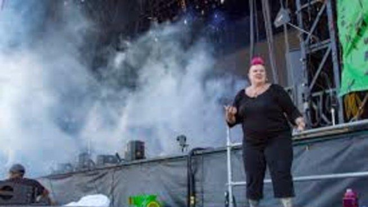 Amber Galloway Gallego en una actuación.-