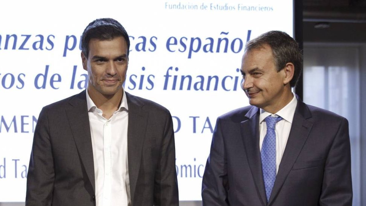 Pedro Sánchez y José Luis Rodríguez Zapatero-El Mundo