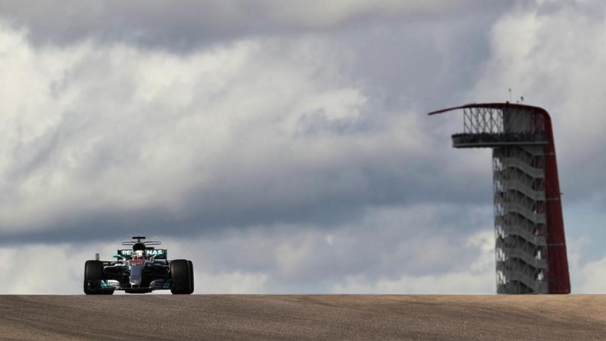 Lewis Hamilton, en el Circuito de las Américas.-AFP