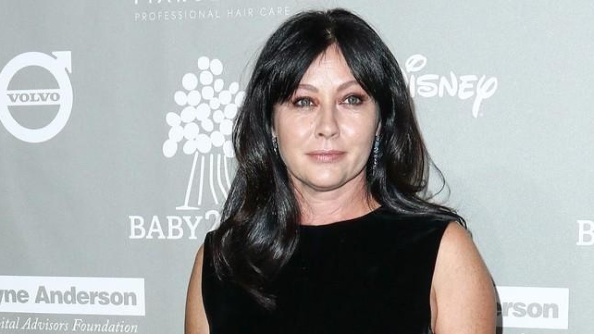 Shannen Doherty, en la alfombra roja en la que ha reaparecido.-AP / JOHN SALANGSANG