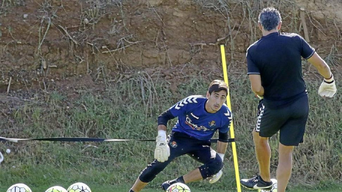 Diego Mariño, durante un entrenamiento en los Anexos de Zorrilla.-Alberto Mingueza