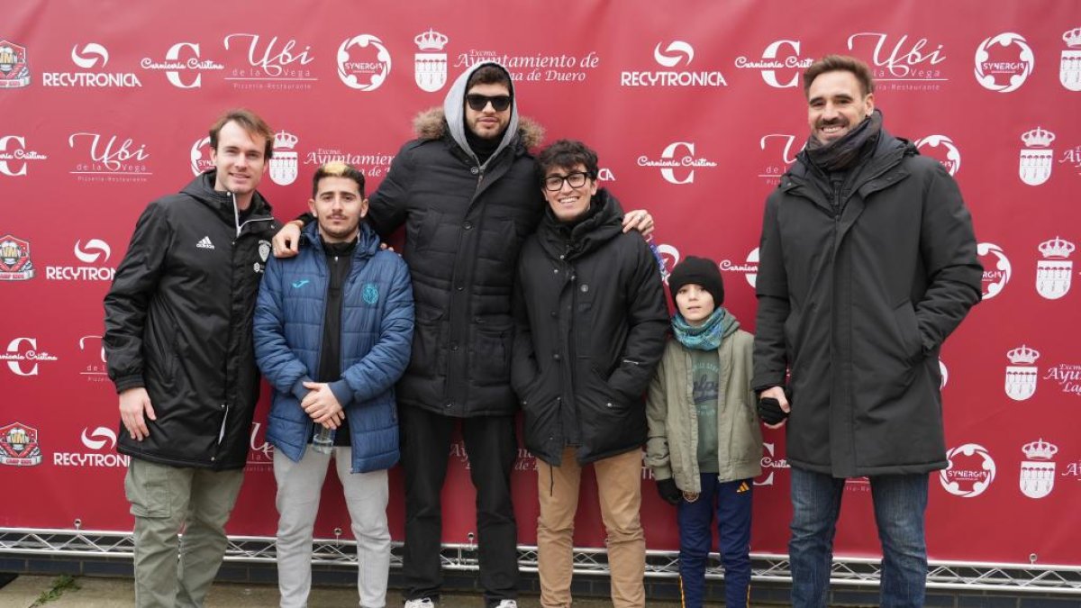 Rovira, Joselete, Polotelli (iz.) y Borja (dr.).