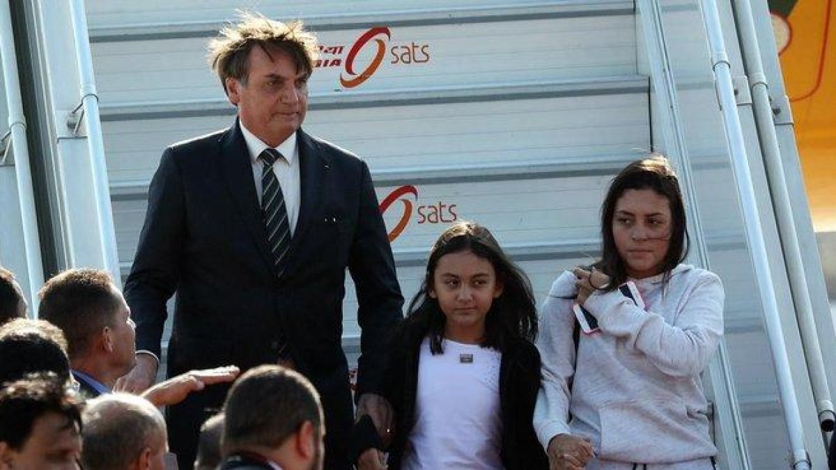 Jair Bolsonaro a su llegada a la India.-EFE EPA /HARISH TYAGI